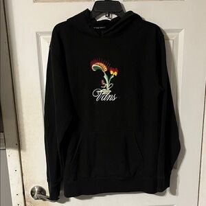 Vans Black Hoodie with Colorful Floral Design
